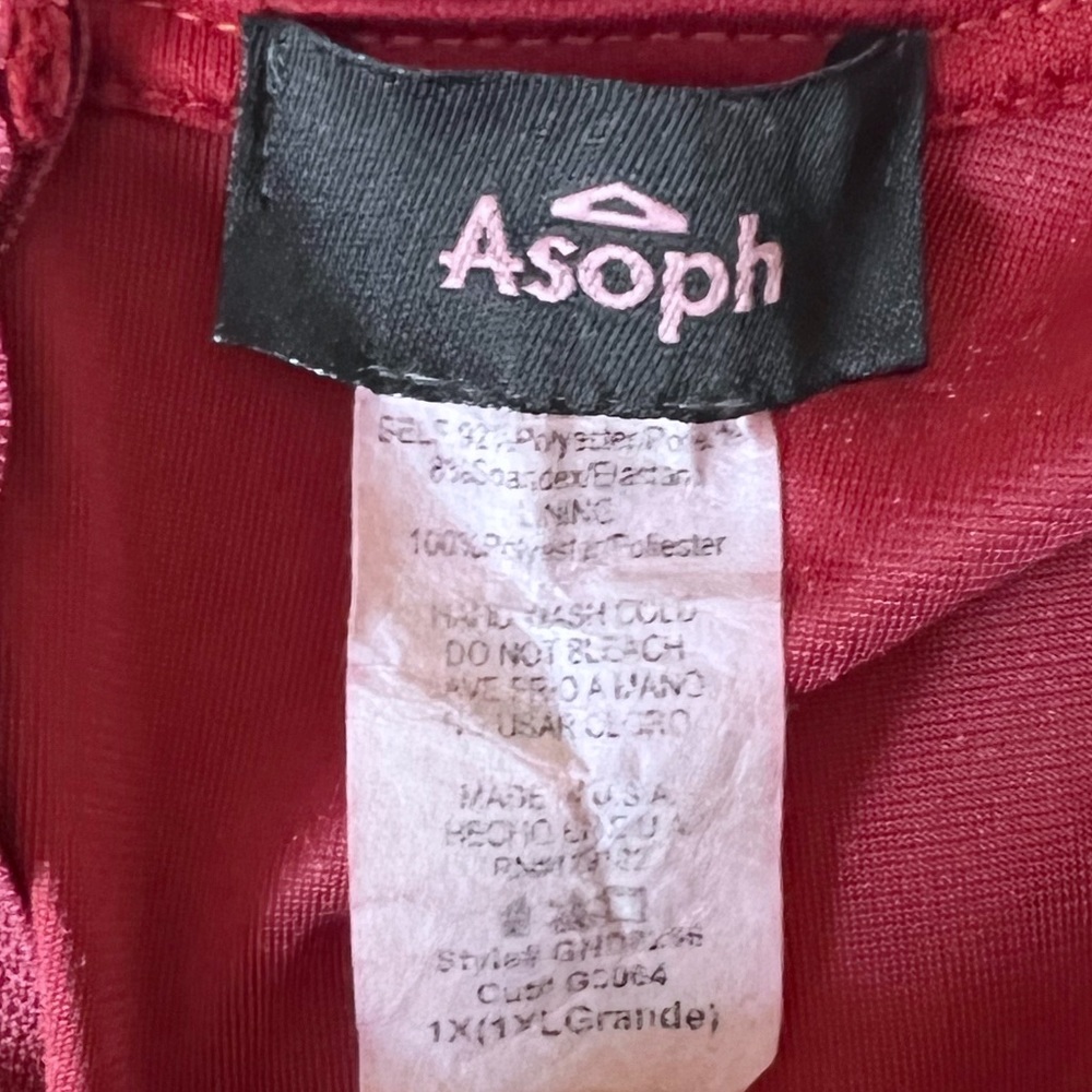 Asoph Velvet Long Sleeve Asymmetrical Dress • 1XL - Picture 7 of 7